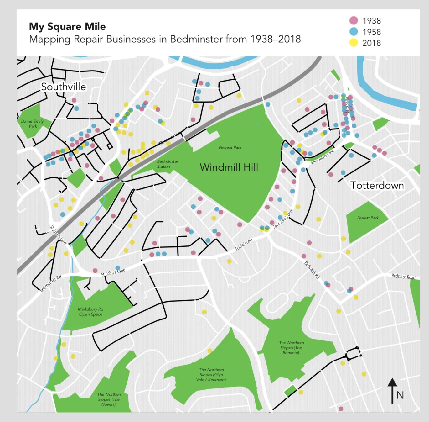 My Square Mile, Cartographies of Local Repair Economies, Bedminister, Bristol, Repair Acts (2019)