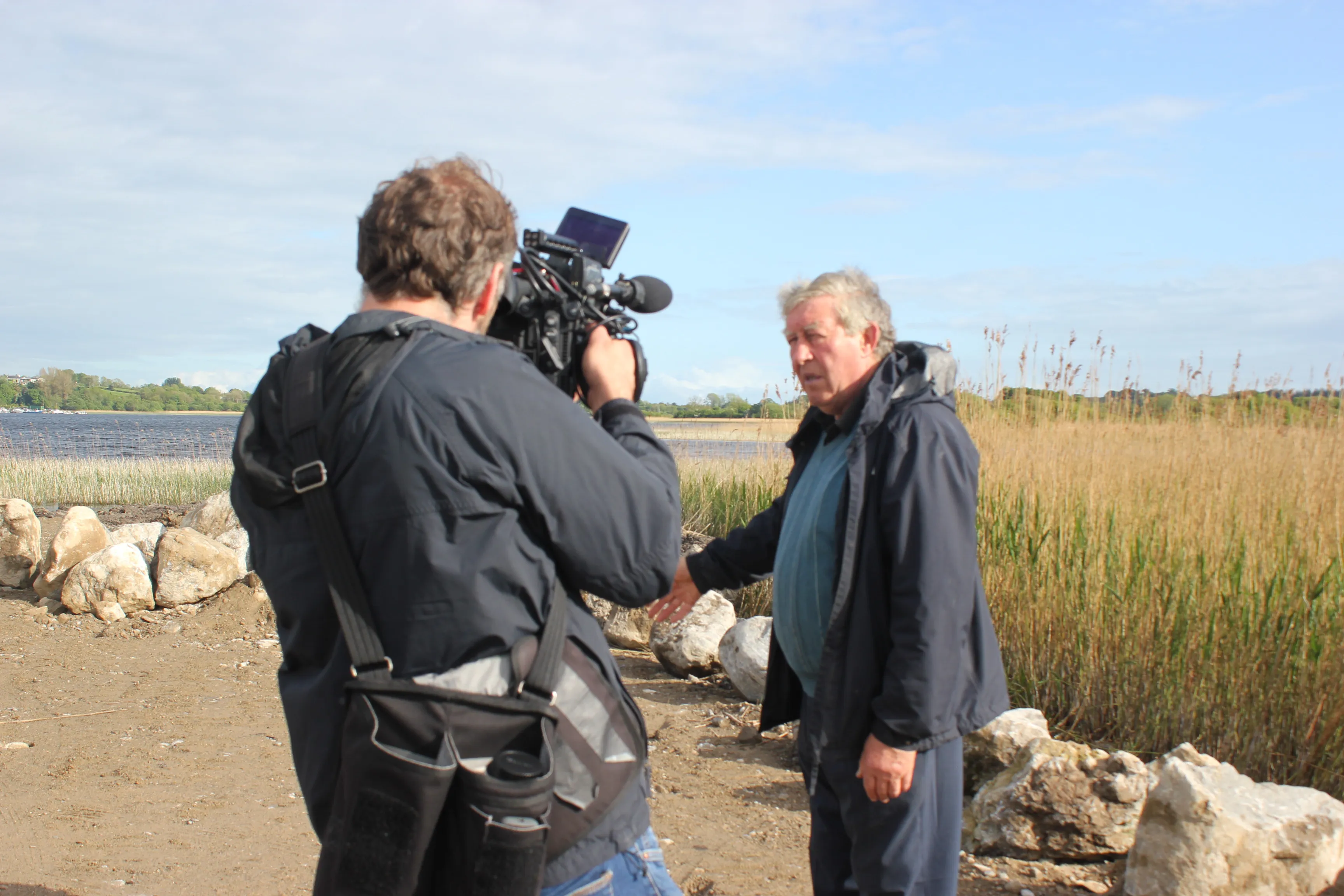 Shooting Turning the Collar with Matt Boyd (camera) and John Joe Quigley, Inner Boat Marina, May 2022.