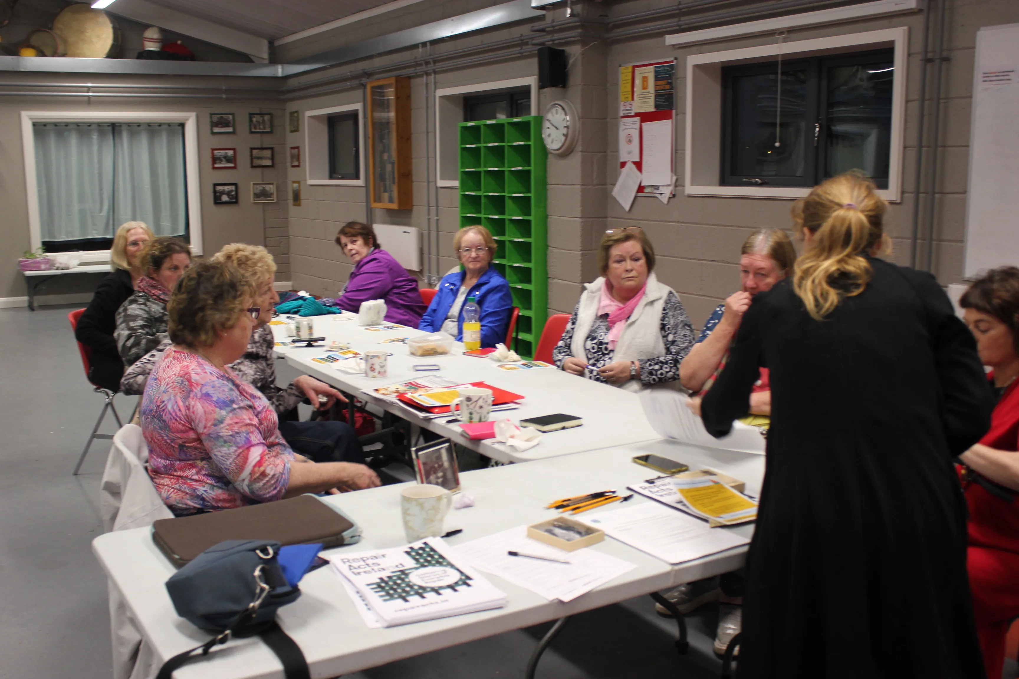 Repair Acts, Ireland, Story Telling & Declaration Shop with Irish Countrywomen's Association (ICA), Ballina, May 2022.