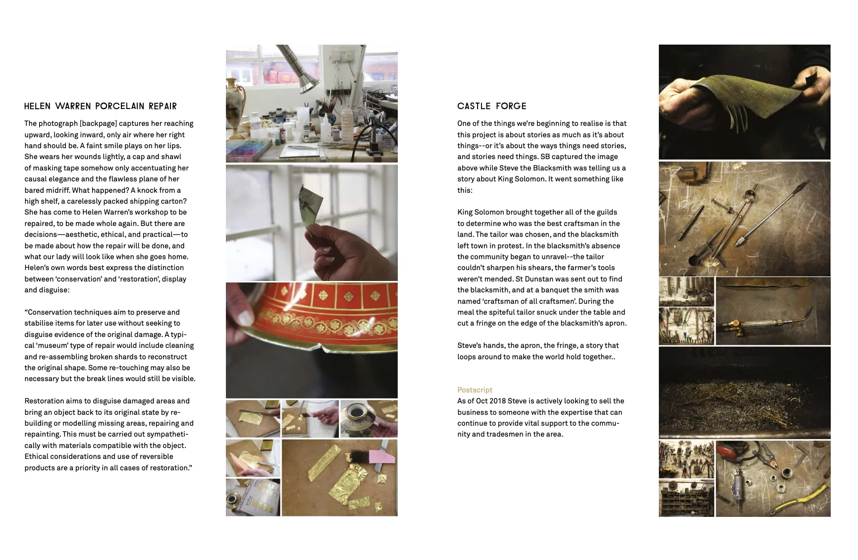 Repair Acts Newspaper, Visible Mending Exhibition, Penryn, Oct 2018.
